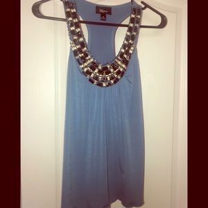 FINAL-IZ Bayer Powder Blue Tank w/Bead Detail